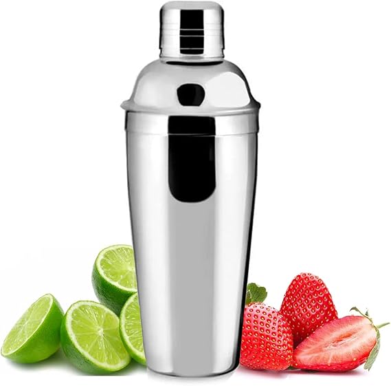 Coqueteleira Inox 500ml 3 Peças com Dosador