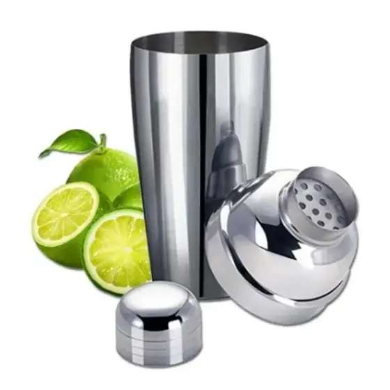 Coqueteleira Inox 500ml 3 Peças com Dosador