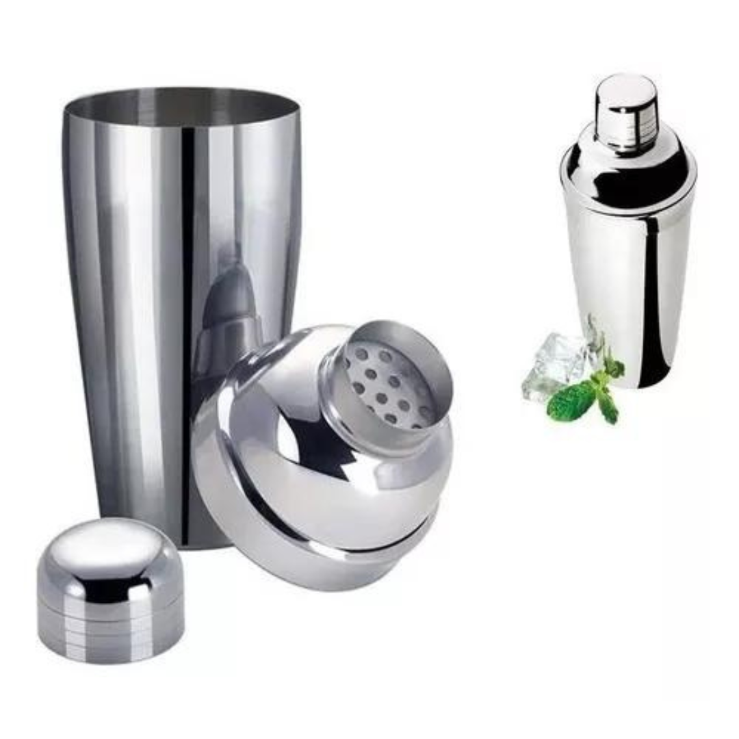 Coqueteleira Inox 750ml com Dosador – Linha Luxo
