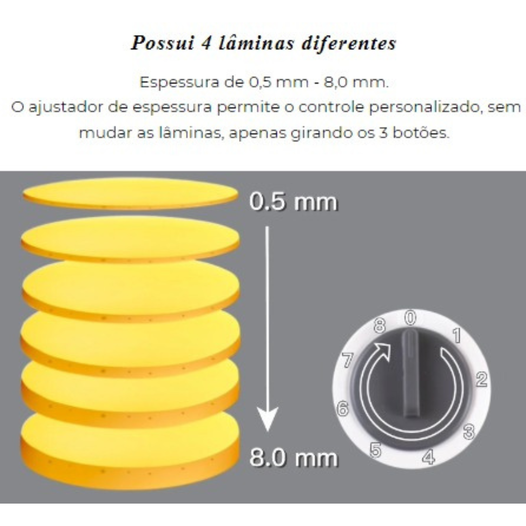 Cortador de Legumes 5 em 1 - Cores Sortidas