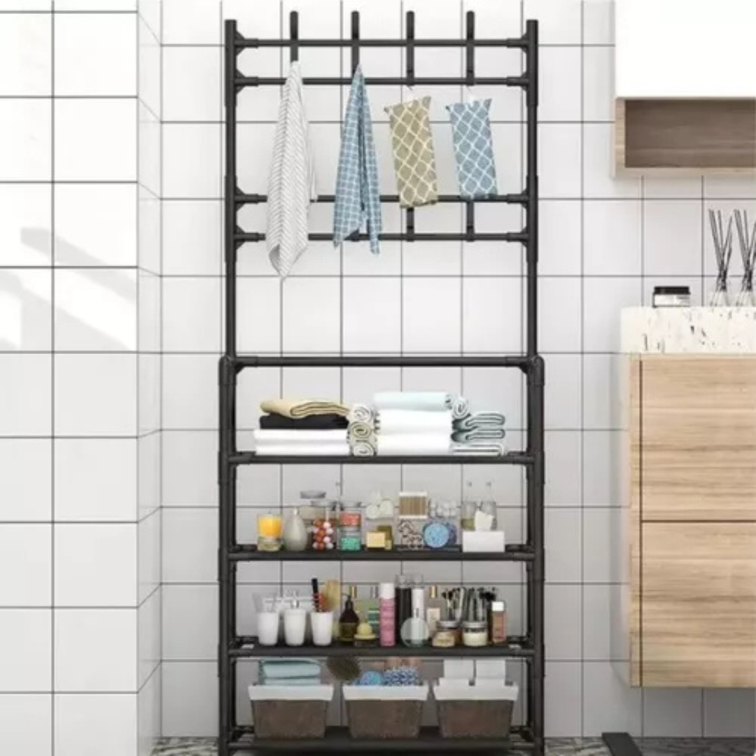 Rack Arara Cabideiro com Sapateira 4 Prateleiras – Multiuso e Compacto