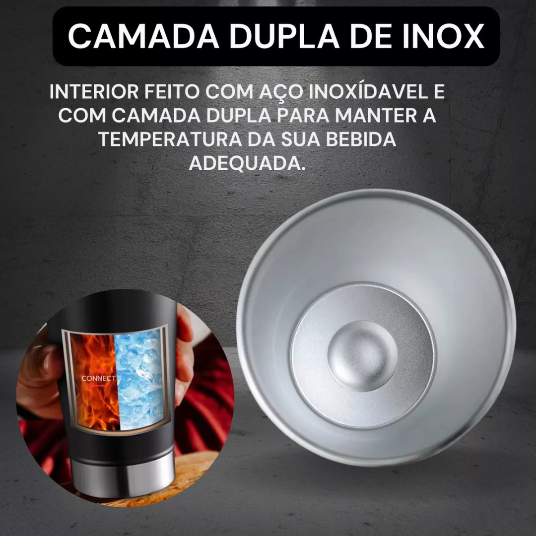 Copo Térmico Inox com Tampa e Abridor 473ml – Rosê