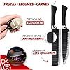 Jogo de Facas Chef 6 Peças Preto Premium – Profissional