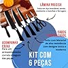 Jogo de Facas Chef 6 Peças Preto Premium – Profissional