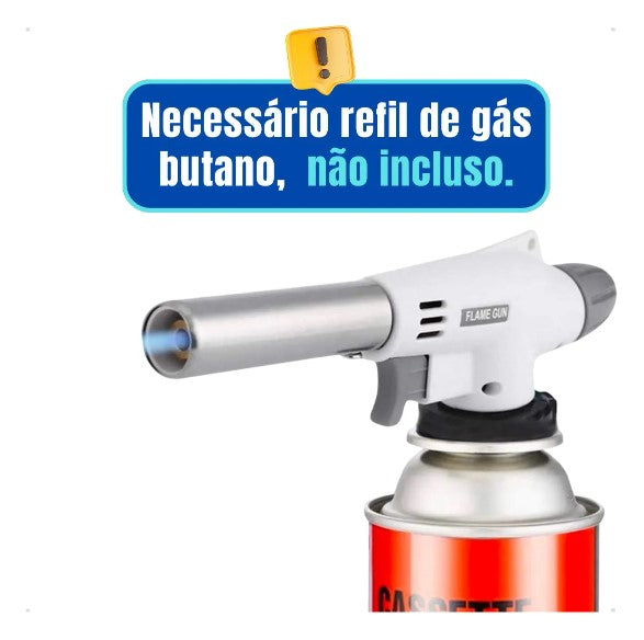 Maçarico Culinário Portátil Profissional Nível Branco