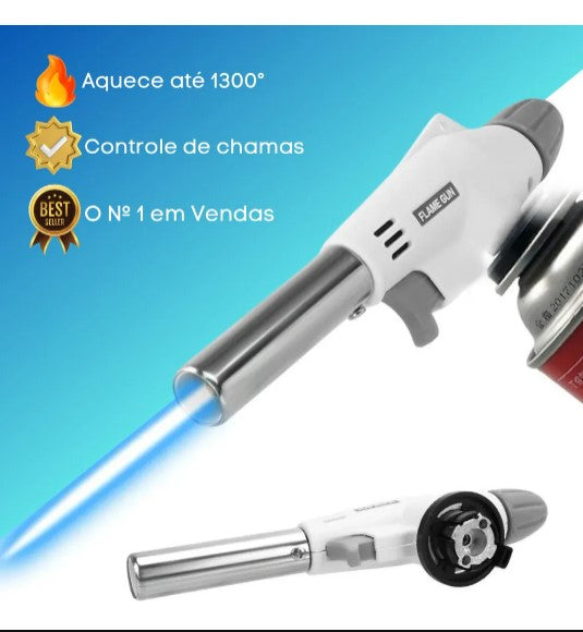 Maçarico Culinário Portátil Profissional Nível Branco