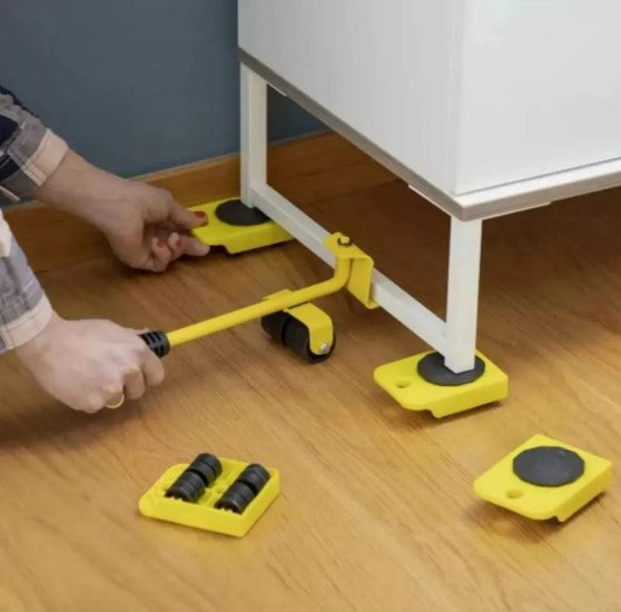 Conjunto para Mover Móveis Pesados – Levantador e Rodinhas Deslizantes