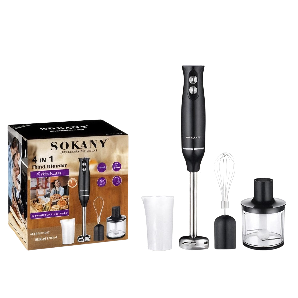 Mixer de Mão Elétrico 4 em 1 Profissional 500 W Bivolt