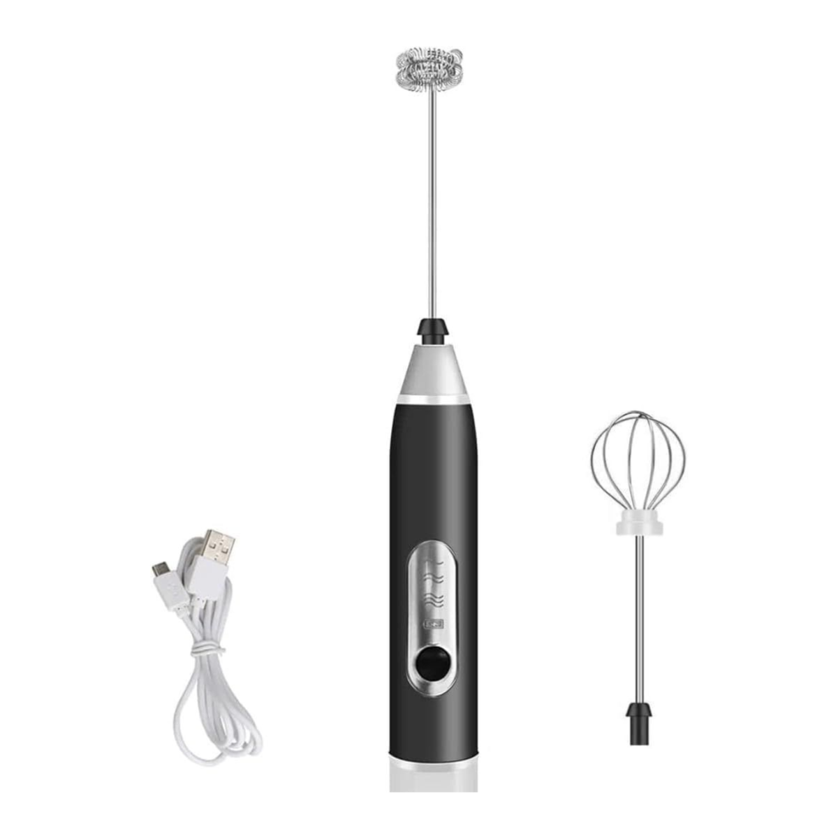 Mini Mixer Elétrico Portátil Premium Bivolt – Preto com Fuê Inox