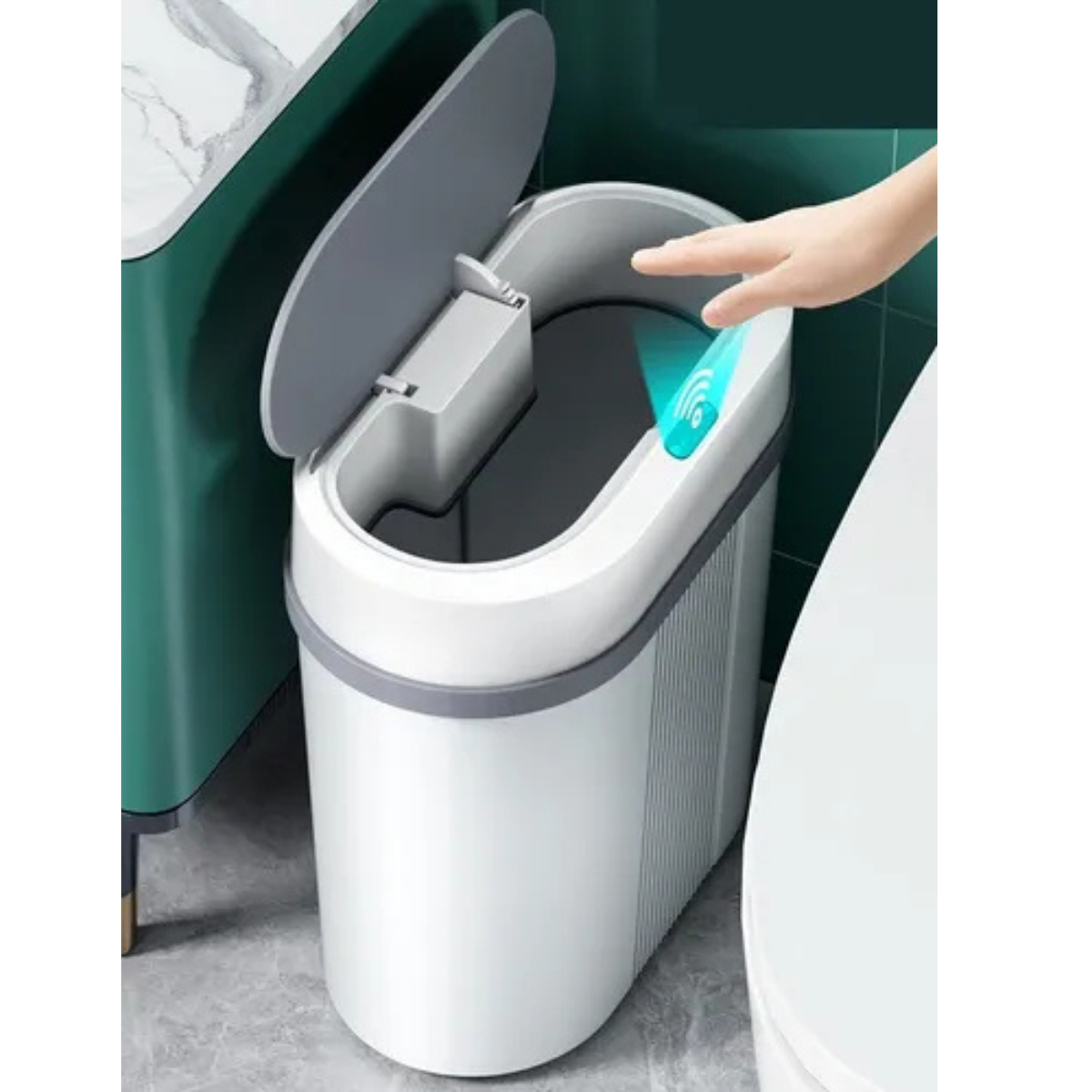 Lixeira Inteligente com Sensor 12L Branca
