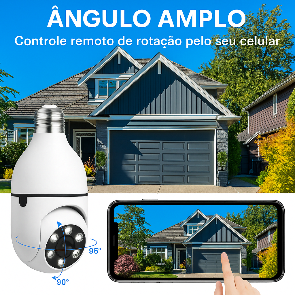 Câmera de segurança Wi-fi IP sem fio 360