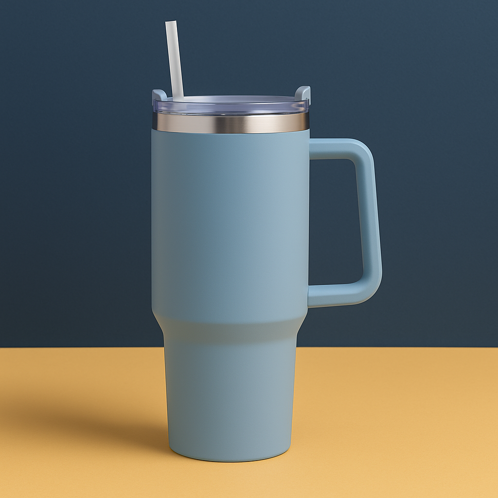 Copo Quencher Inox 1200ml com Alça e Canudo