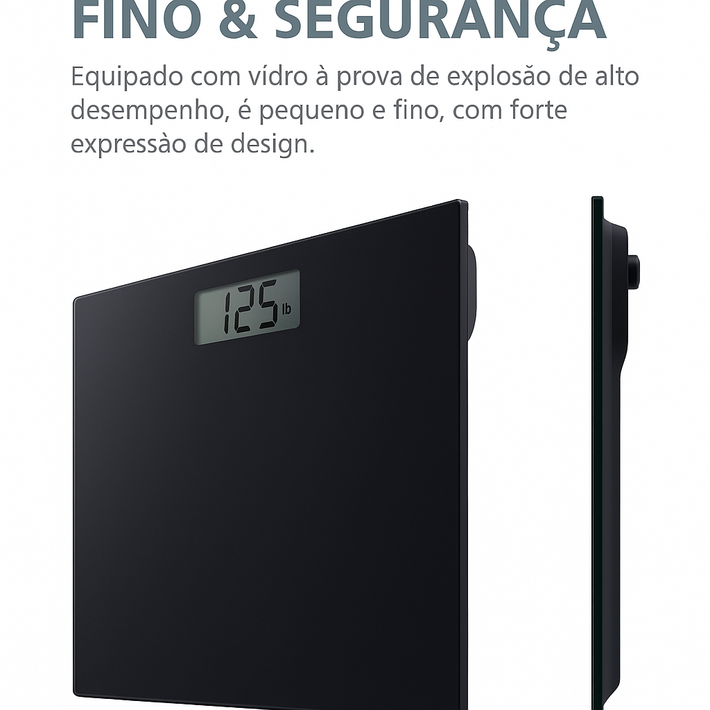 Balança Digital de Vidro Temperado com Sensores de Alta Precisão