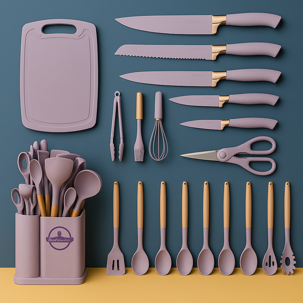 Kit Utensílios de Cozinha 19 Peças
