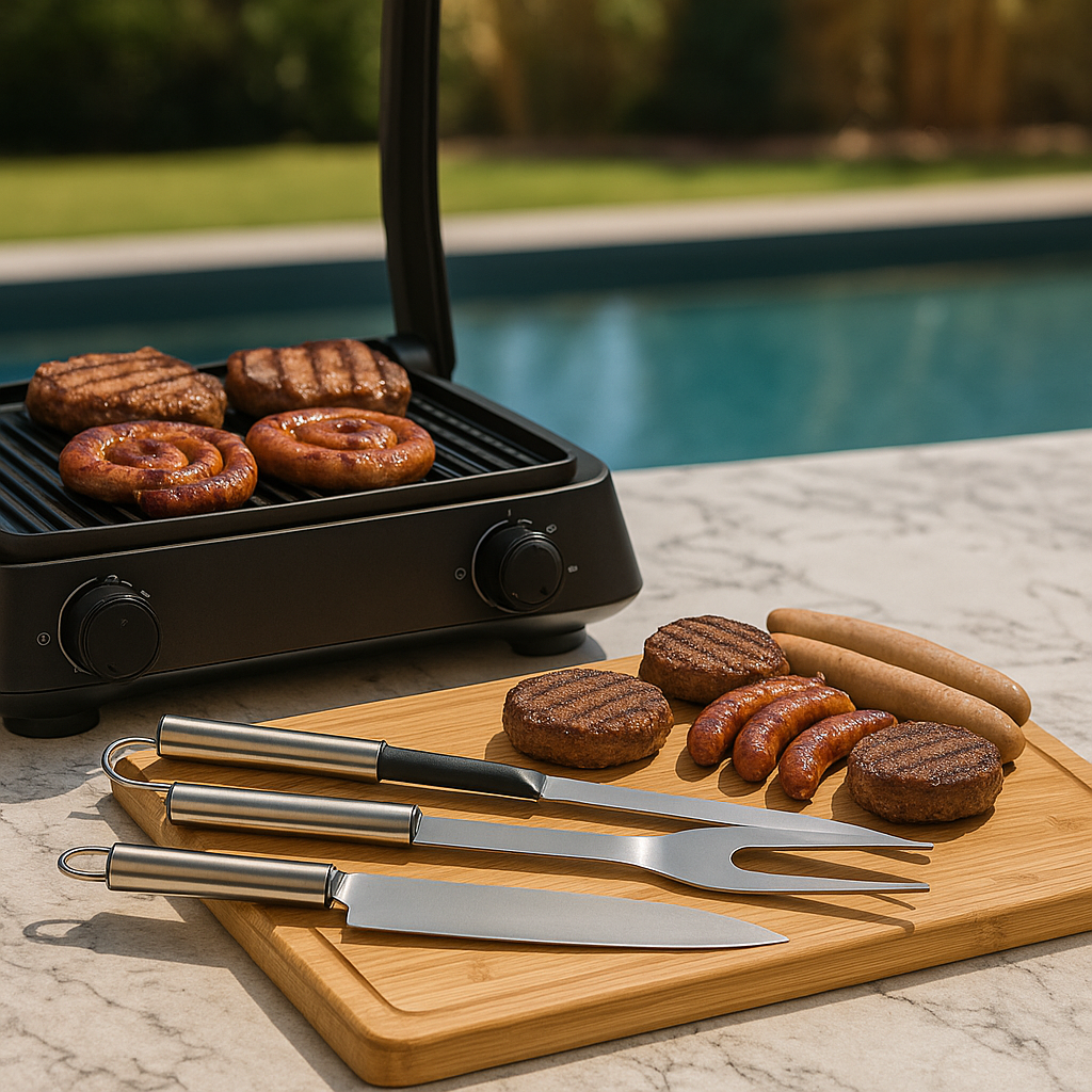 Kit Churrasco Inox com Estojo – 3 Peças
