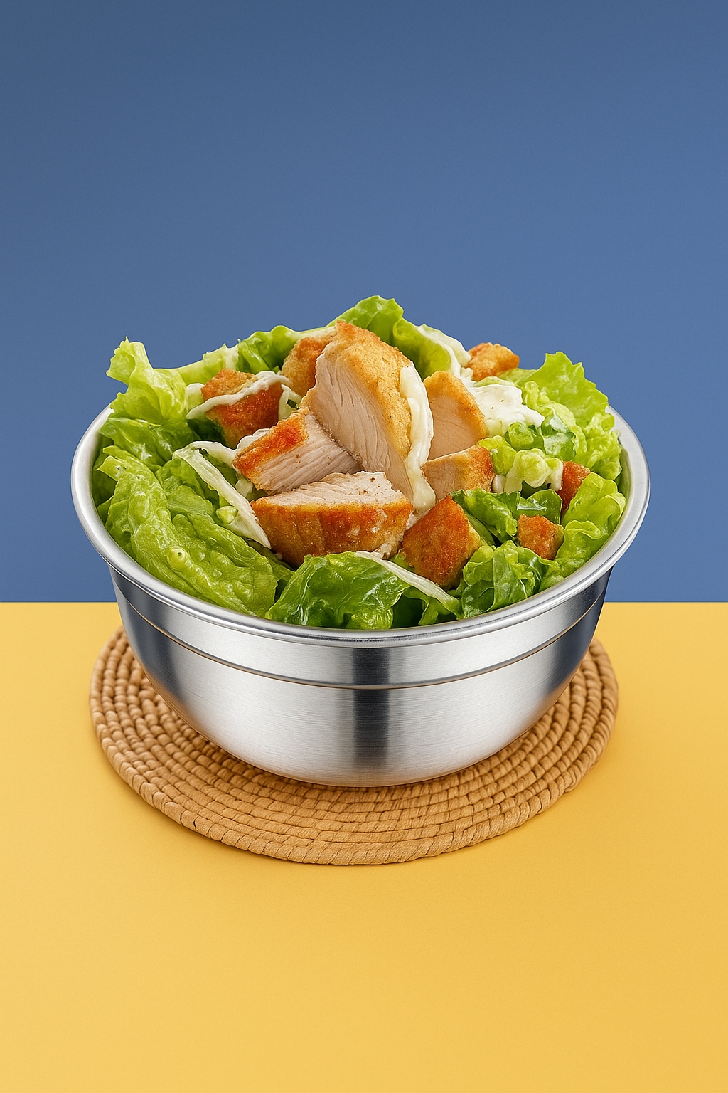 Saladeira Inox com Tampa de Silicone – 1 Unidade Média
