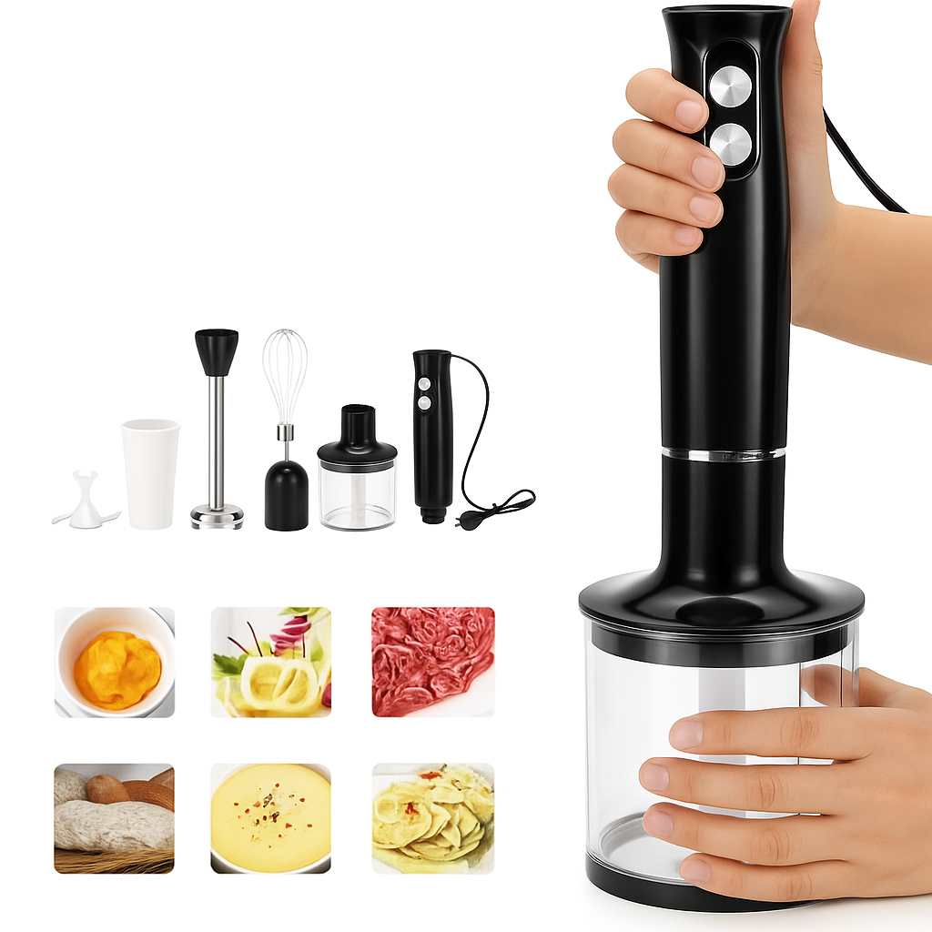 Mixer de Mão Elétrico 4 em 1 Profissional 500 W Bivolt