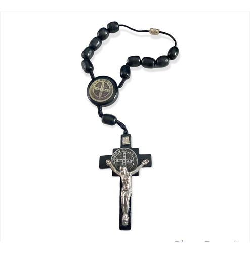 Dezena Terço Retrovisor Carro Medalha De São Bento 20cm