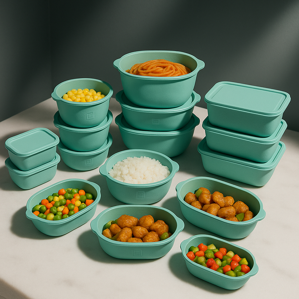Kit 15 Potes Herméticos Plásticos com Tampa – Empilháveis