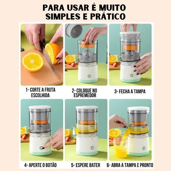 Espremedor de Frutas Portátil Recarregável USB 300ml