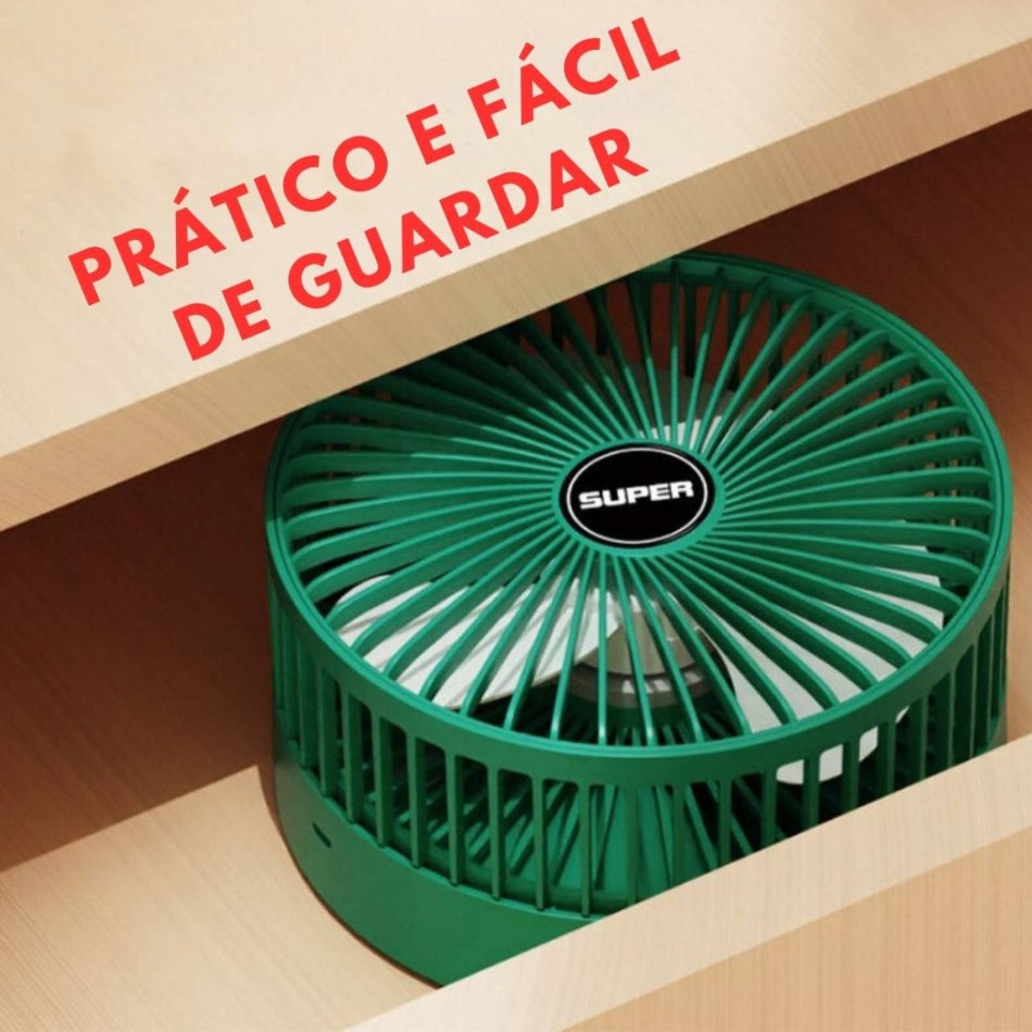 Mini Ventilador Dobrável com Suporte de Celular USB