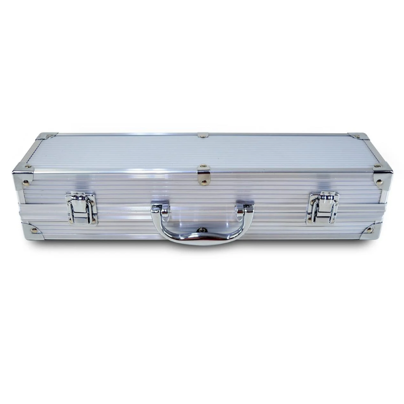 Kit Churrasco 3 Peças Inox com Maleta Alumínio