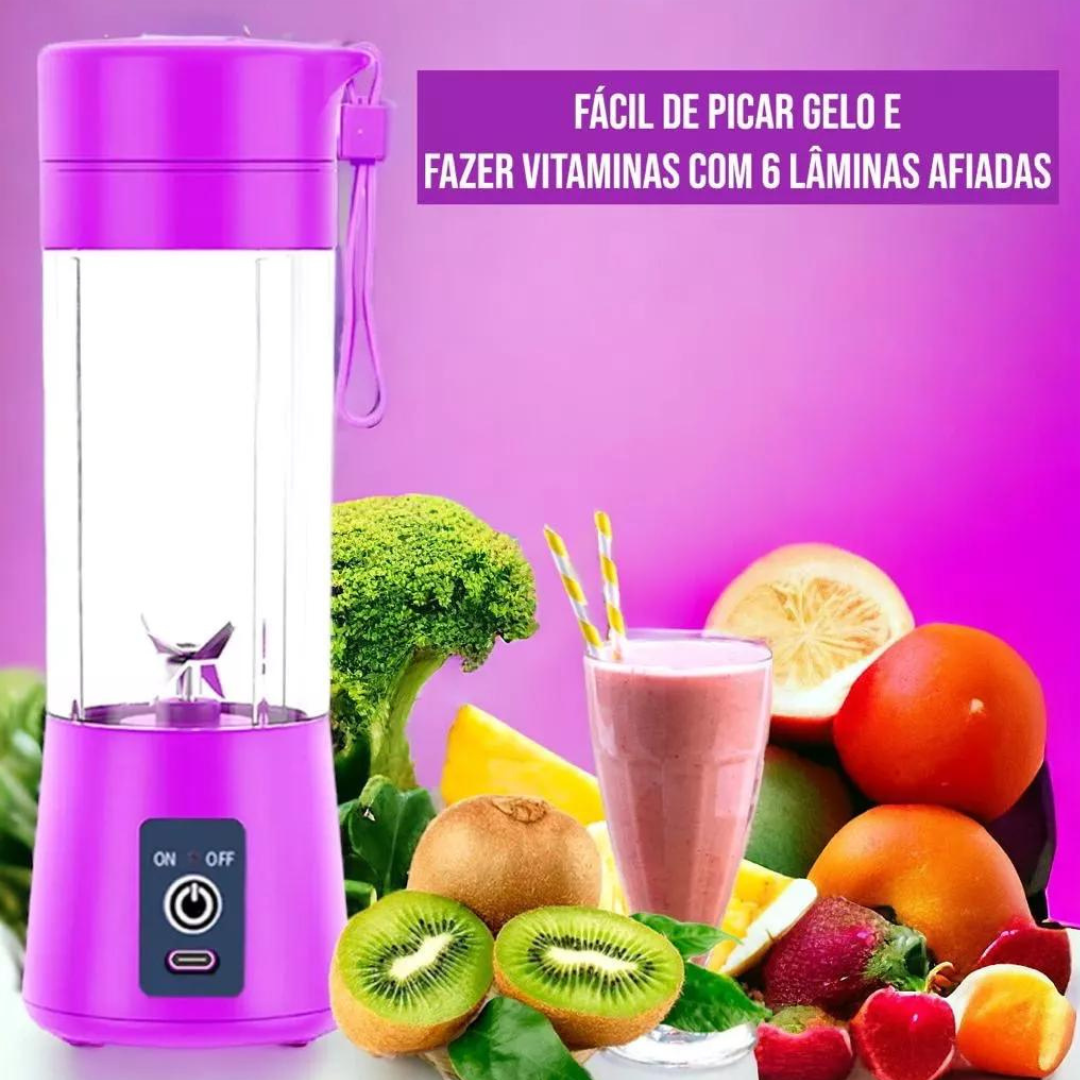 Mini Liquidificador Portátil USB – Recarregável 380ml