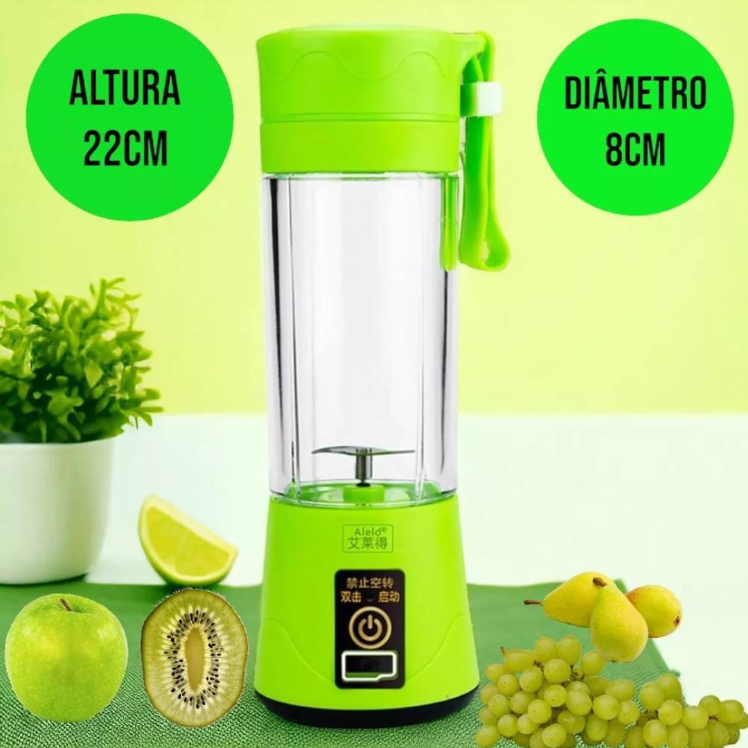 Mini Liquidificador Portátil USB – Recarregável 380ml