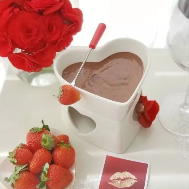 Fondue 7 Peças Coração Cerâmica 320ml – Hauskraft