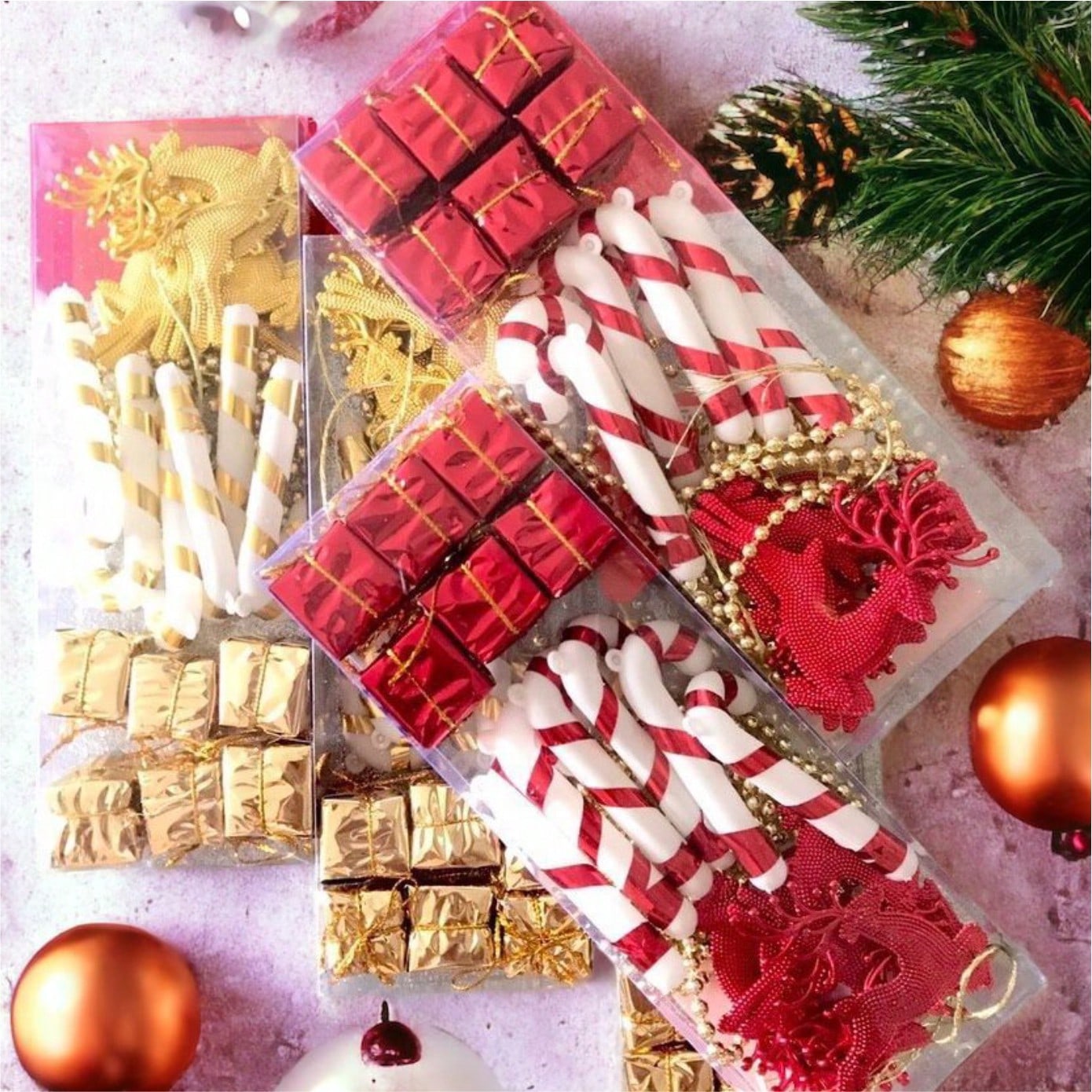 Kit Pendente de Natal 19 Peças - Enfeite Natalino Árvore de Natal