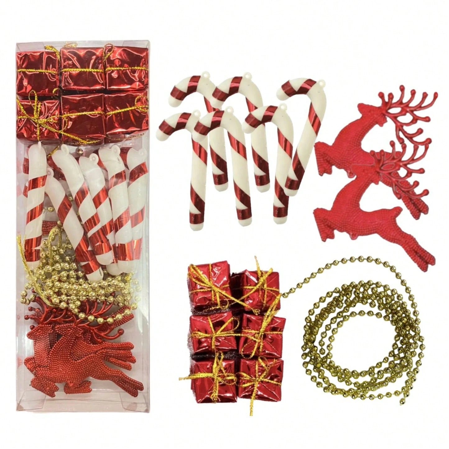 Kit Pendente de Natal 19 Peças - Enfeite Natalino Árvore de Natal