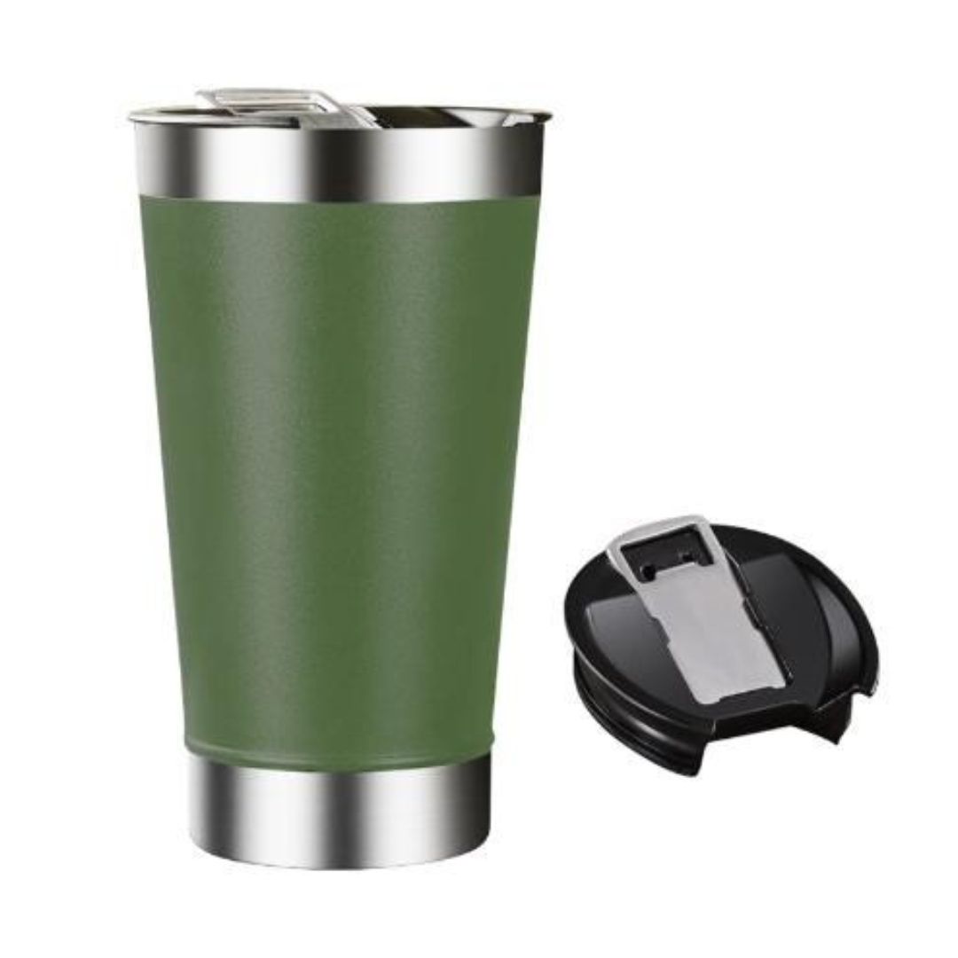 Copo Tampa com Abridor 473ml - Verde Militar
