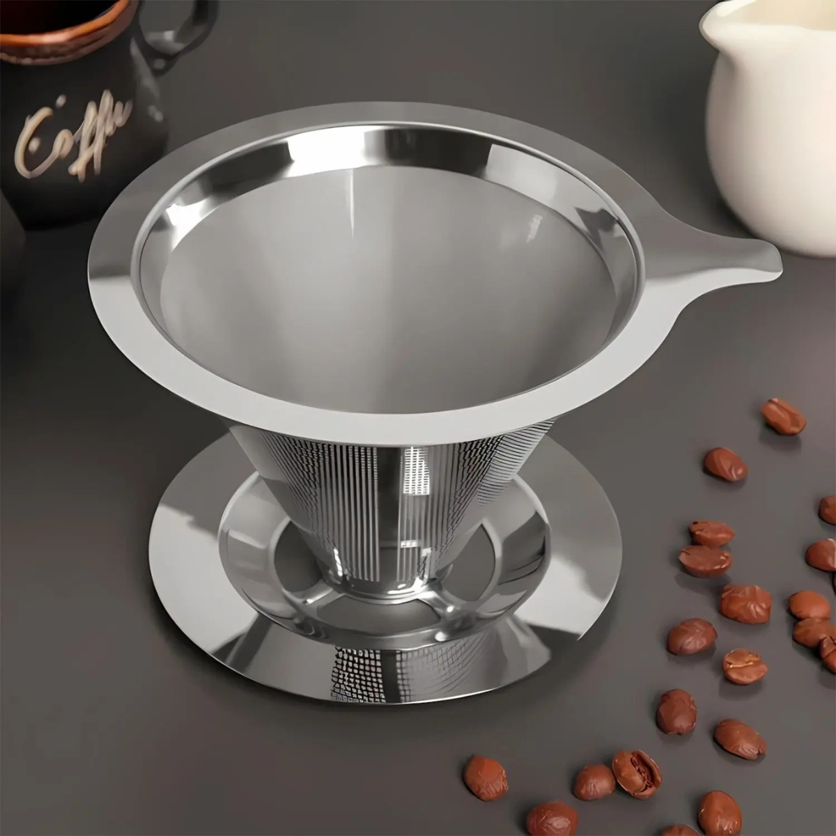 Coador de Café Aço Inox Permanente – Reutilizável e Ecológico