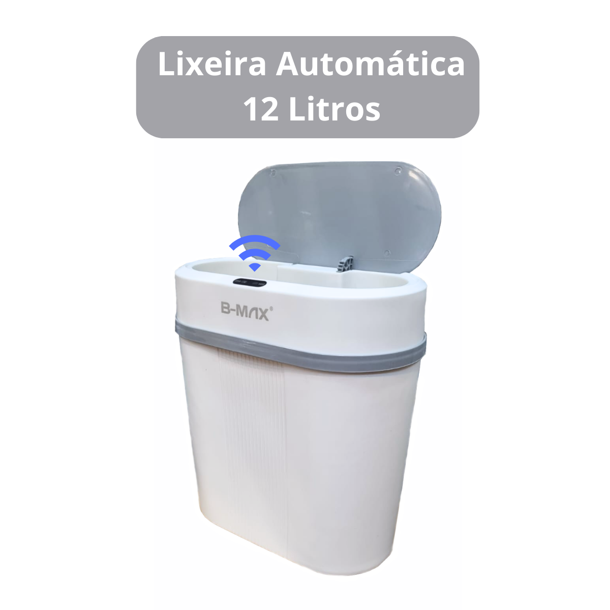 Lixeira Inteligente com Sensor 12L Branca