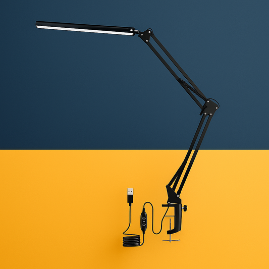 Lâmpada de Mesa LED com Braçadeira e Braço Oscilante – 10W