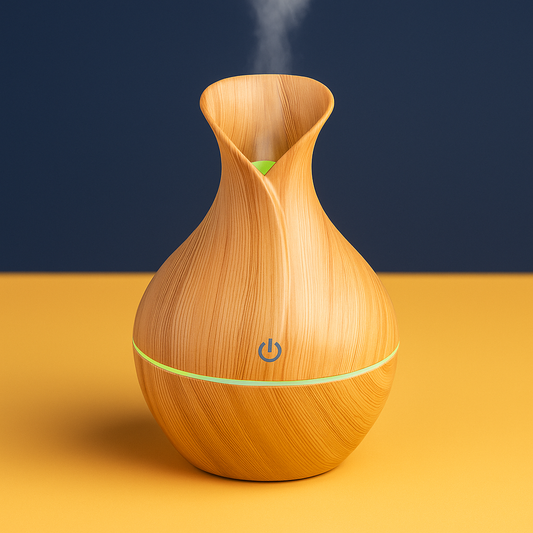 Umidificador LED Difusor Madeira 130ml Ultrassônico