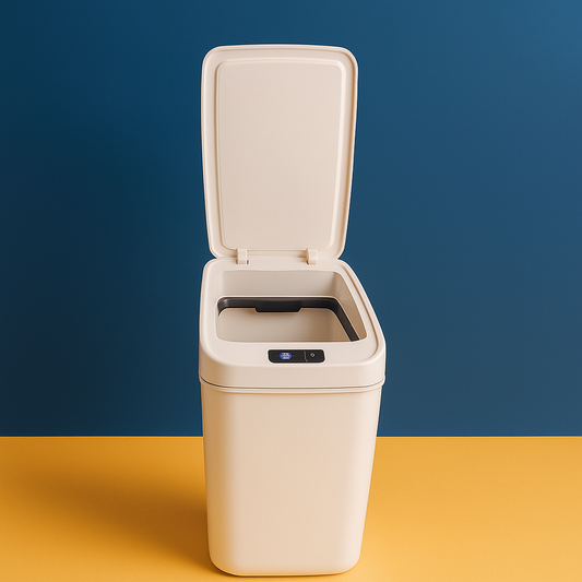 Lixeira Automática Compacta Sensor 5L - Bege