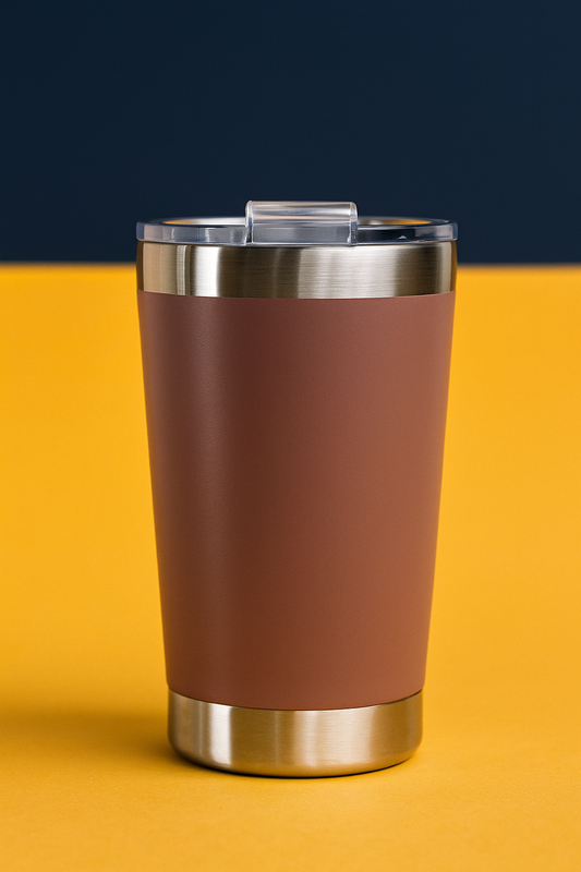 Copo Térmico Inox com Tampa e Abridor 473ml – Rosê