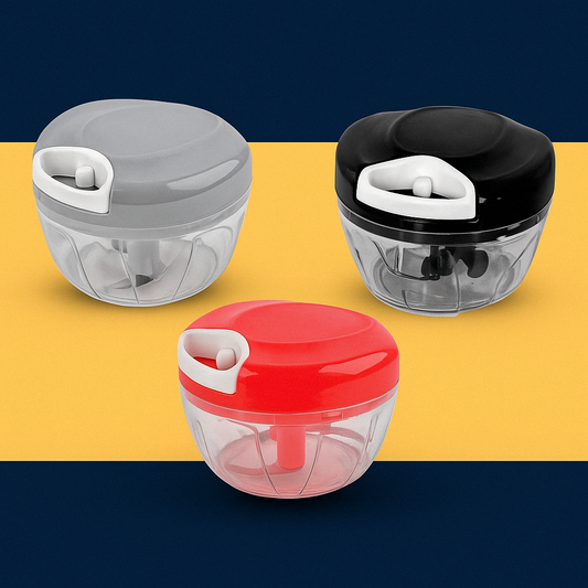 Mini Triturador Manual 500ml com 3 Lâminas – Cores Sortidas