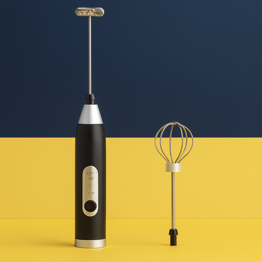 Mini Mixer Elétrico Portátil Premium Bivolt – Preto com Fuê Inox
