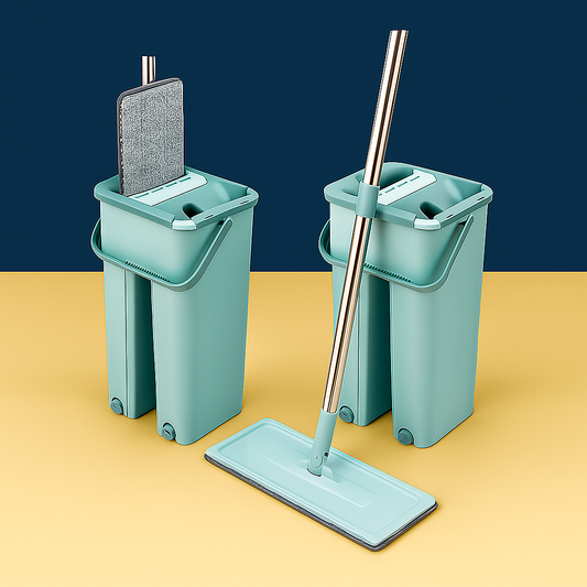 Flat Mop 5L com 2 Refis e Balde Lava e Seca