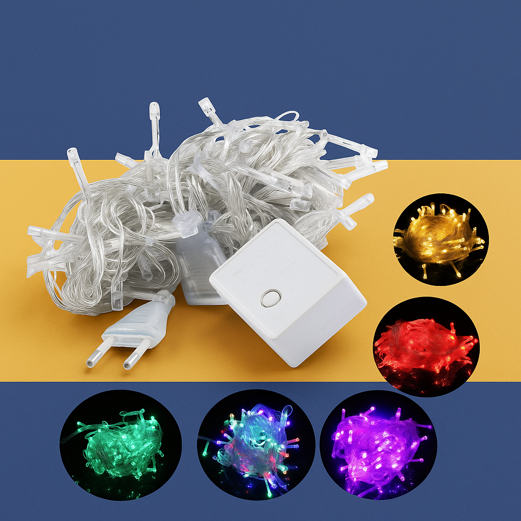 Pisca-Pisca LED 10m 100 LEDs 8 Modos – Bivolt