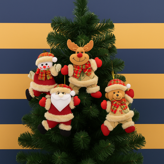 Kit 3 Enfeites de Natal Sortidos 15cm – Decoração de Árvore
