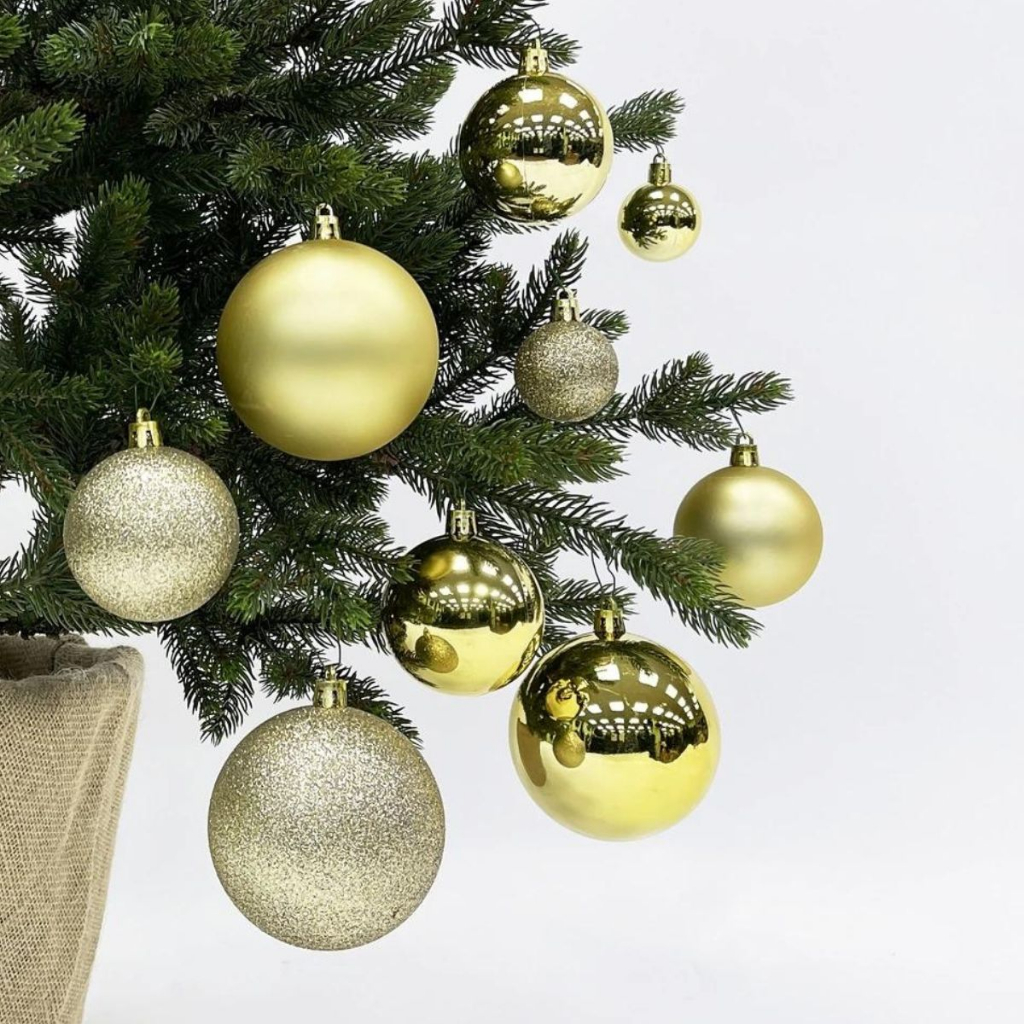Kit 15 Bolas Para Árvore De Natal 4CM Enfeite Natalino Final De Ano