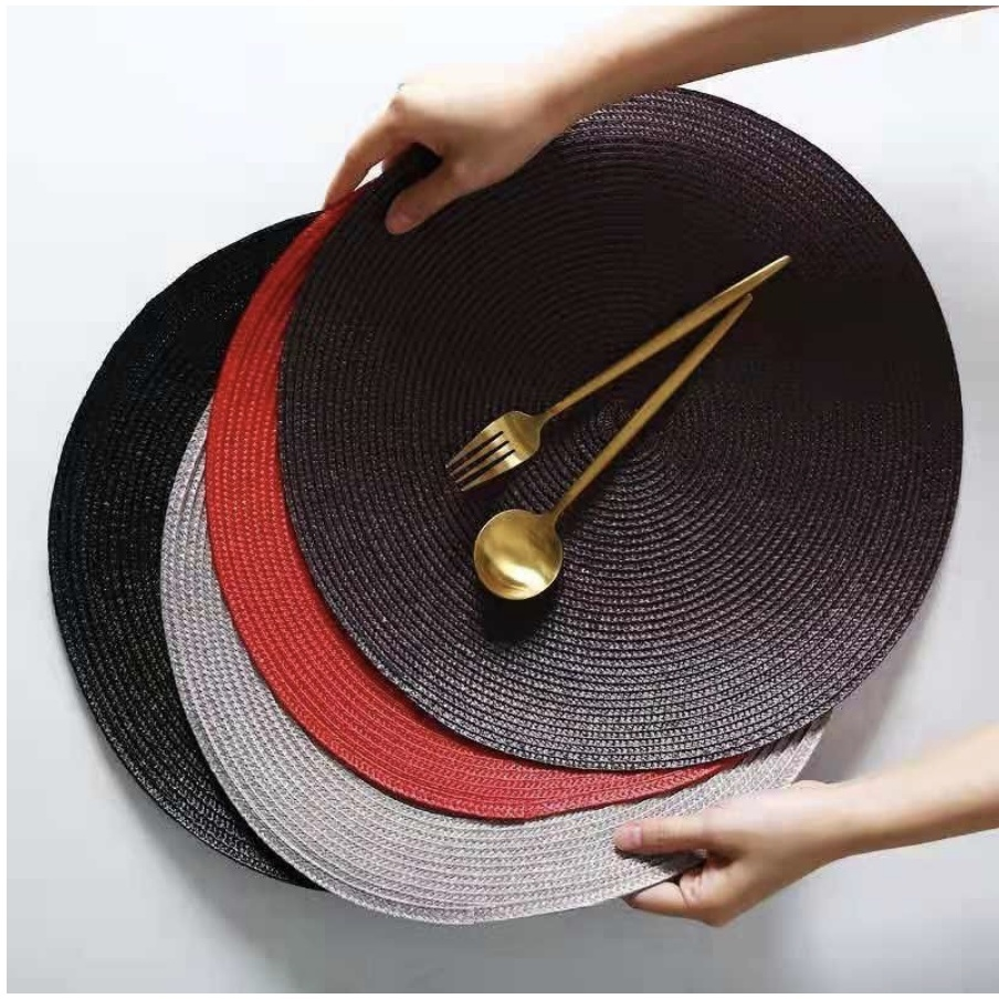 Kit 6 Peças Jogo Americano Redondo Sousplat Cozinha Jantar Descanso de Prato Sousplat Cozinha