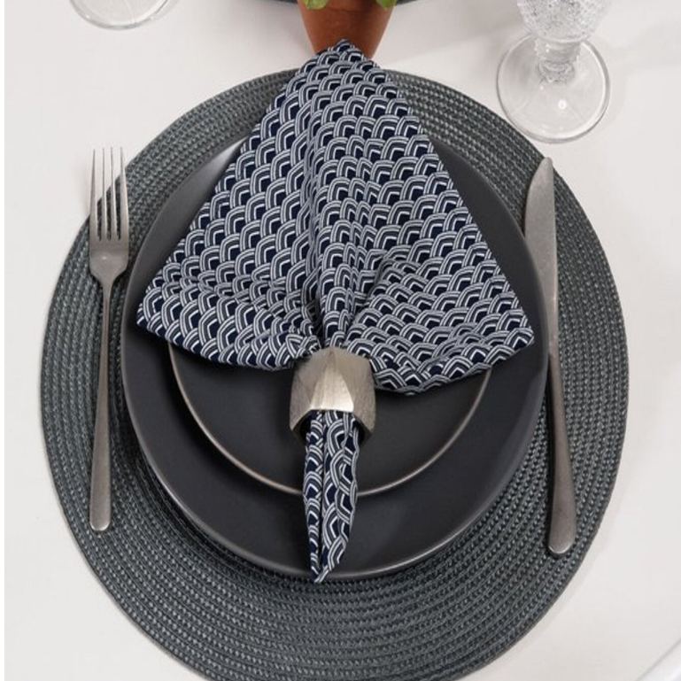 Kit 6 Peças Jogo Americano Redondo Sousplat Cozinha Jantar Descanso de Prato Sousplat Cozinha