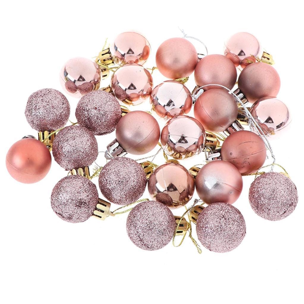 Kit 7 Bolas Natalinas 2,5cm – Fosca, Brilho e Glitter