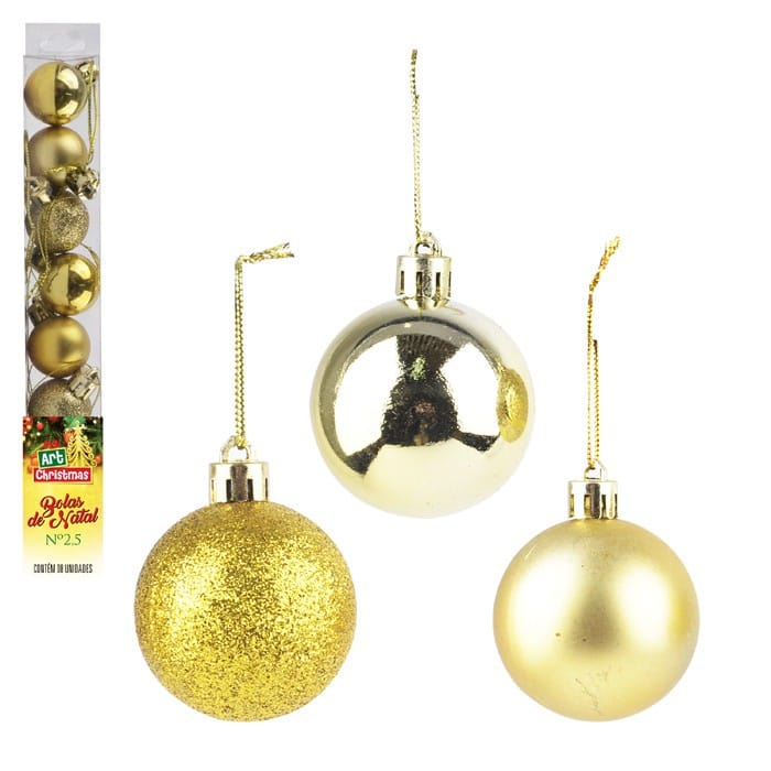 Bolas Natalinas Enfeites De Arvore 7 bolas Natal Decoração